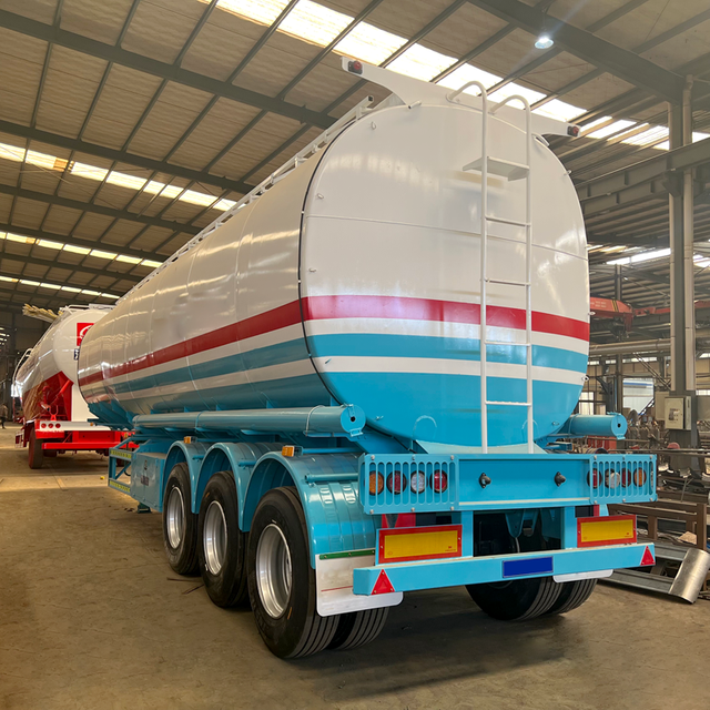 Second Hand 40000L 3 Axles Carbon Steel Oil Fuel Tanker Semi Trailer 