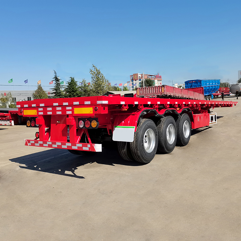 China Hot Product 3/4/5Axles 13/14m 40FT Transport Containers Flatbed Semi Trailer for Sale