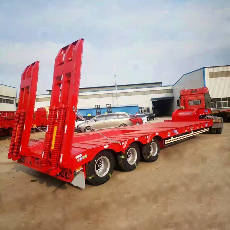 Brand New 13m 3axle Lowbed Truck 60 Ton Low Bed Semi Trailer