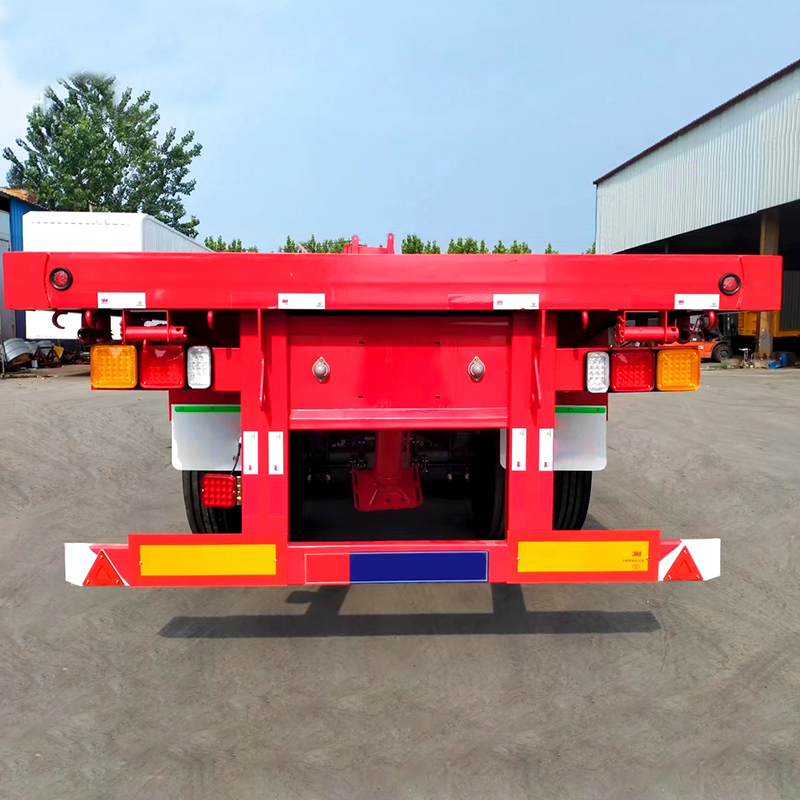  China Product Custom Colors Tri-Axle 80 Tons 3/4/5Axles 40 Feet Shipping Container Trailer Flatbed Semi Trialer for Sale