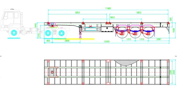 flated semi trailer