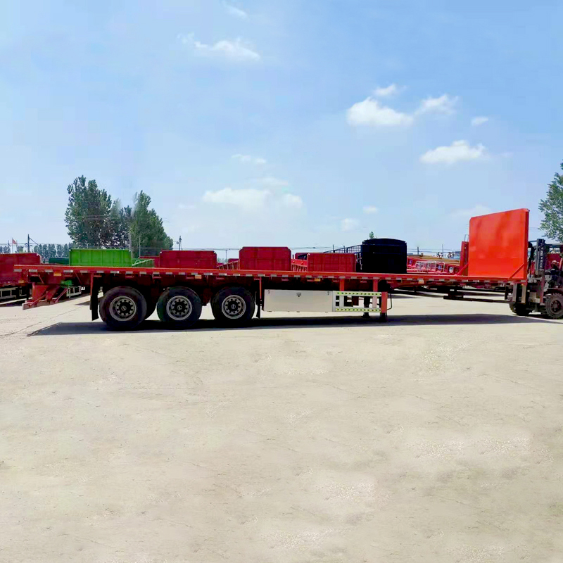  China Product Custom Colors Tri-Axle 80 Tons 3/4/5Axles 40 Feet Shipping Container Trailer Flatbed Semi Trialer for Sale