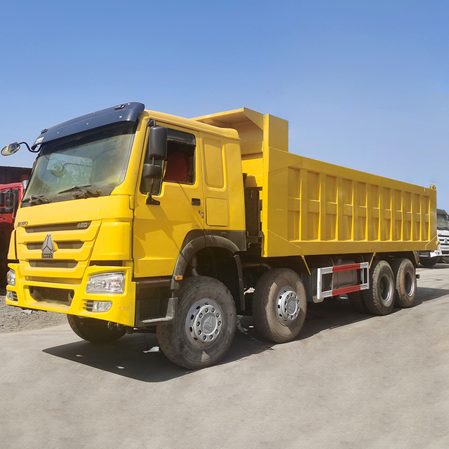 Yellow/Red/White Sinoturk Howo 8*4 12Wheels Diesel Euro2/3 HW76 Dump Truck for Sale