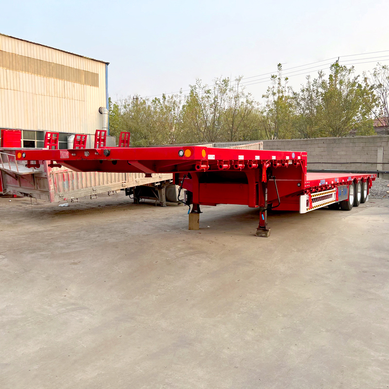 Transport Container New Product 3/4/5Axles 40FT 80Tons Flatbed Semi Trailer for Sale