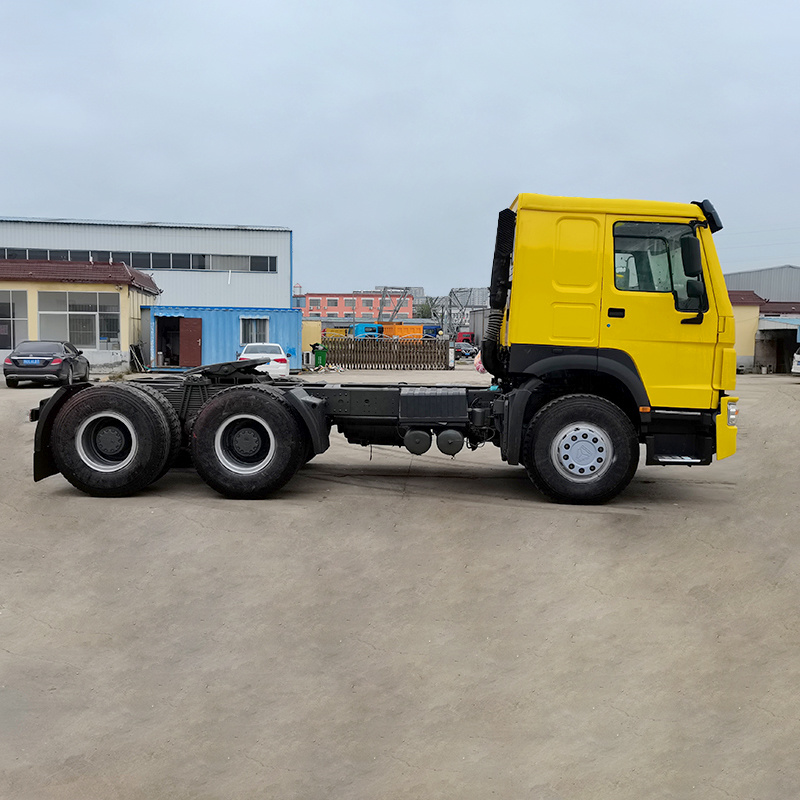 Yellow Sinotruck Used 10 Tyres 6*4 371hp 2018year HOWO Tractor Head Truck 