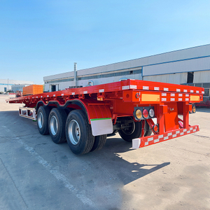 Best 2/3/4 axles 20 150 tons semi trailer 30 45 ft new flat semi trailer direct deal