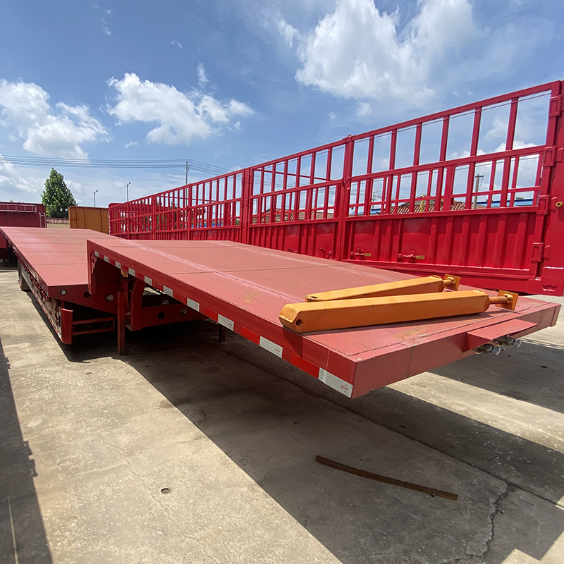 3 Axles Fuwa 13 Ton 40ft Brand New 4axle Flatbed Semi Trailer with Container Twist Locks 